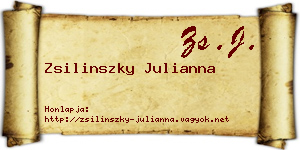 Zsilinszky Julianna névjegykártya